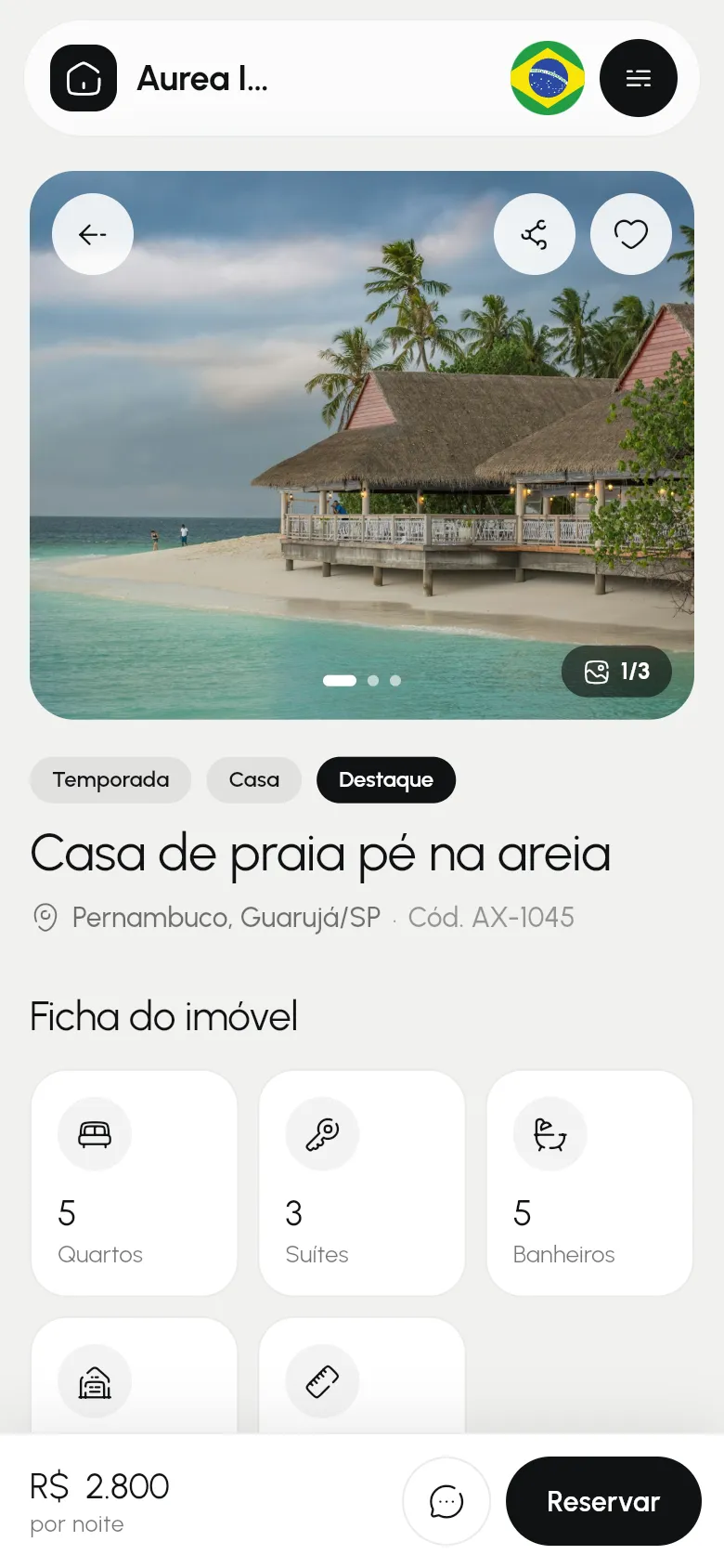 O mesmo produto no navegador, no Android e no iPhone.
